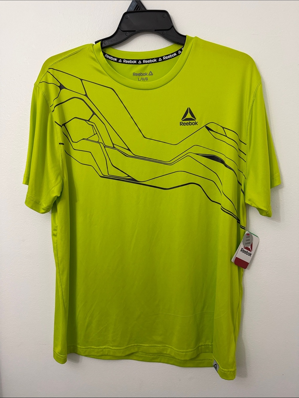 Reebok Men’s Neon Lime Short Sleeve Graphic Performance Tee
